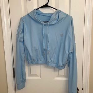 Blue cropped hoodie